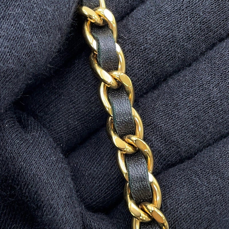 シャネル チェーンウォレット クラシック マトラッセ ココマーク ラムスキン AP0250 CHANEL 黒 財布
