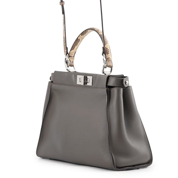 フェンディ ハンドバッグ ピーカブー レギュラー レザー/パイソン 8BN290 FENDI 2wayショルダー