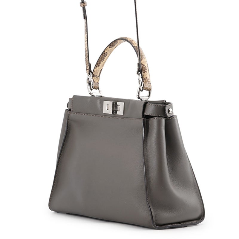 フェンディ ハンドバッグ ピーカブー レギュラー レザー/パイソン 8BN290 FENDI 2wayショルダー