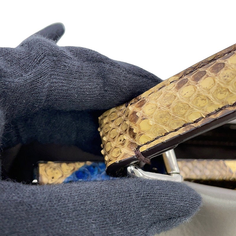 フェンディ ハンドバッグ ピーカブー レギュラー レザー/パイソン 8BN290 FENDI 2wayショルダー