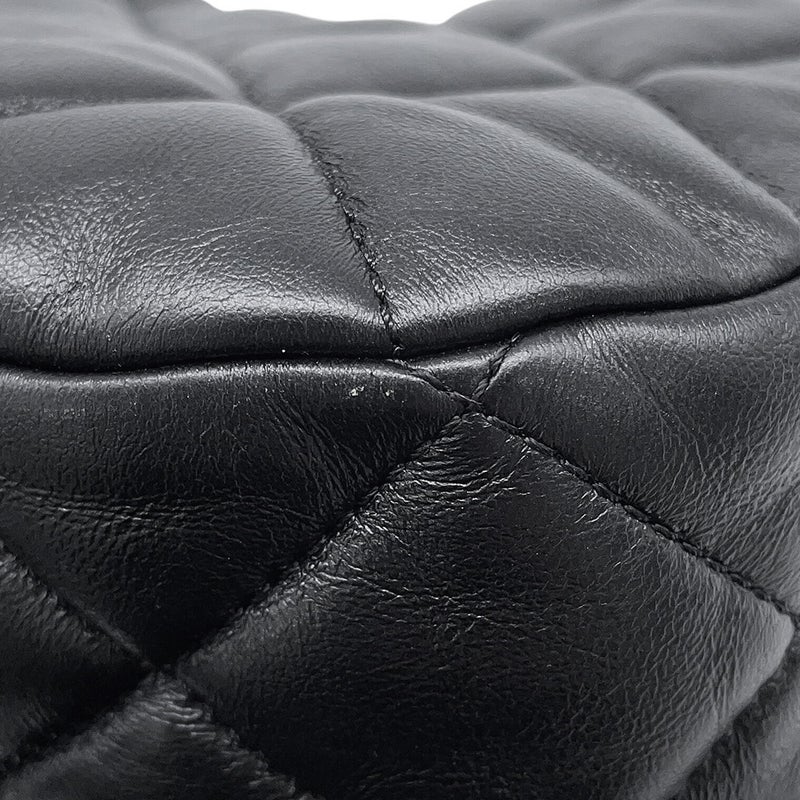 シャネル チェーンショルダーバッグ マトラッセ ココマーク ラムスキン AS3475 CHANEL  2way 黒