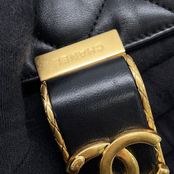 シャネル チェーンショルダーバッグ マトラッセ ココマーク ラムスキン AS3475 CHANEL  2way 黒