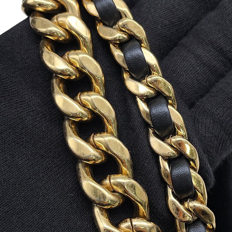 シャネル チェーンショルダーバッグ マトラッセ ココマーク ラムスキン AS3475 CHANEL  2way 黒