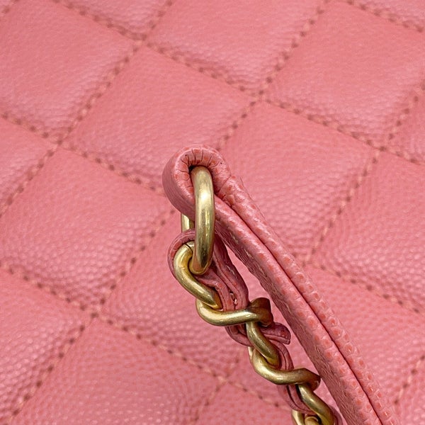 シャネル チェーンショルダーバッグ CCフィリグリー バニティバッグ キャビアスキン AS0988 CHANEL