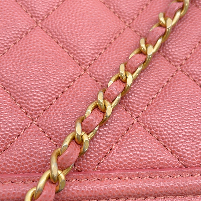 シャネル チェーンショルダーバッグ CCフィリグリー バニティバッグ キャビアスキン AS0988 CHANEL
