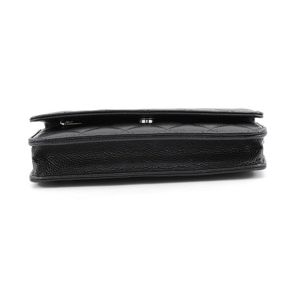 シャネル チェーンウォレット クラシック マトラッセ ココマーク キャビアスキン AP0250 CHANEL 財布 黒