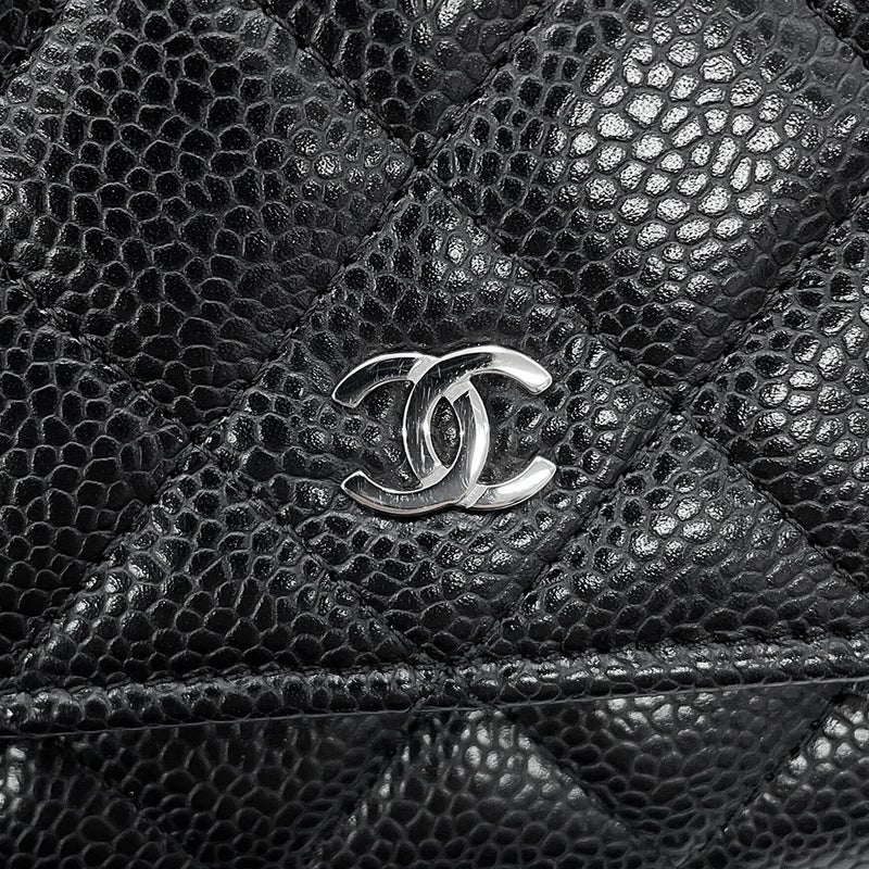 シャネル チェーンウォレット クラシック マトラッセ ココマーク キャビアスキン AP0250 CHANEL 財布 黒