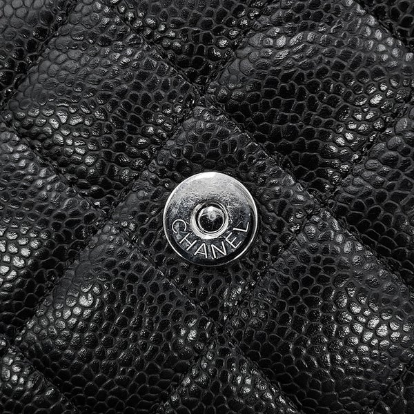 シャネル チェーンウォレット クラシック マトラッセ ココマーク キャビアスキン AP0250 CHANEL 財布 黒