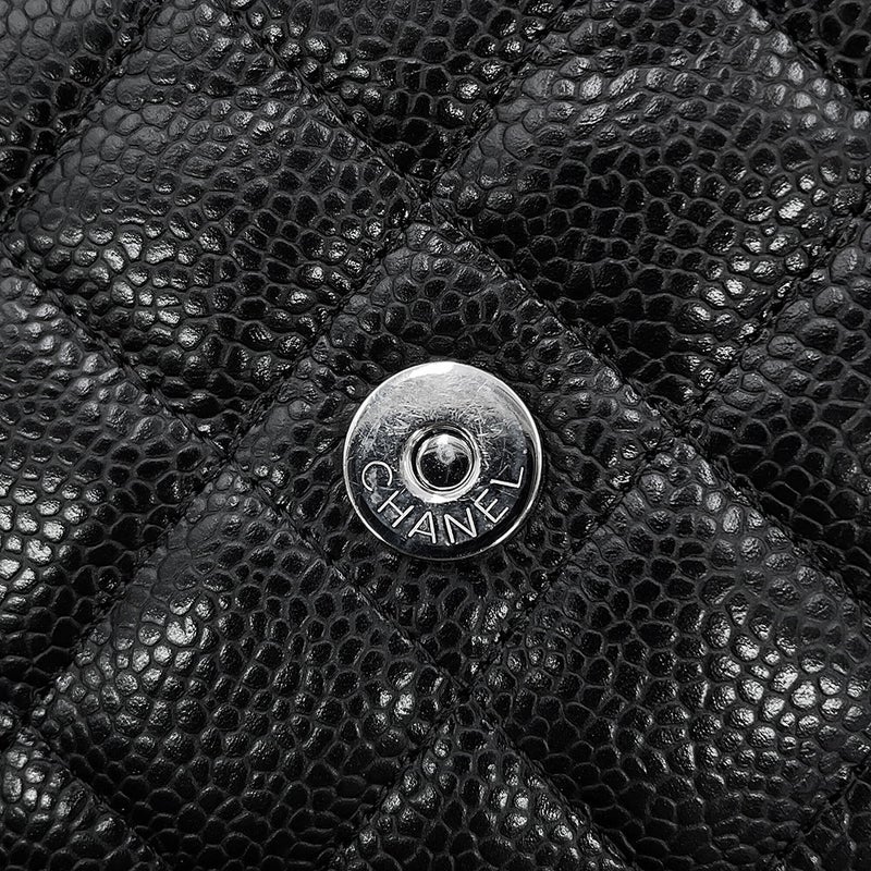 シャネル チェーンウォレット クラシック マトラッセ ココマーク キャビアスキン AP0250 CHANEL 財布 黒