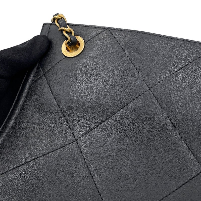 シャネル チェーンショルダーバッグ ショッピングバッグ マトラッセ ココマーク ラムスキン AS2750 CHANEL 黒