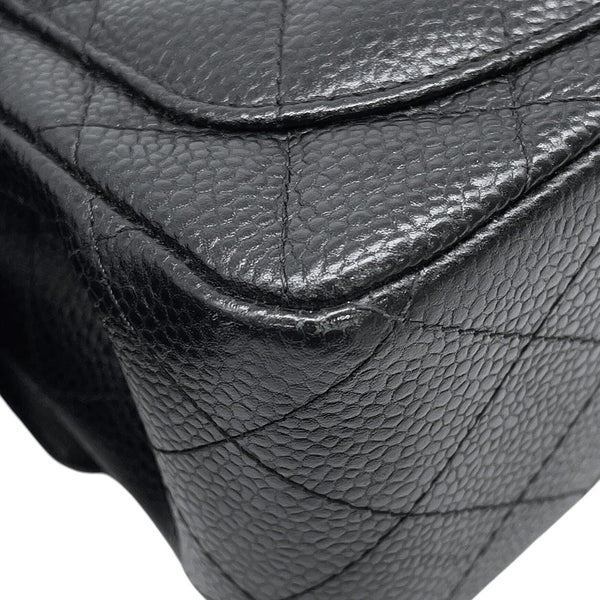 シャネル チェーンショルダーバッグ ミニ クラシック マトラッセ ココマーク キャビアスキン A35200 CHANEL バッグ ミニマト 黒