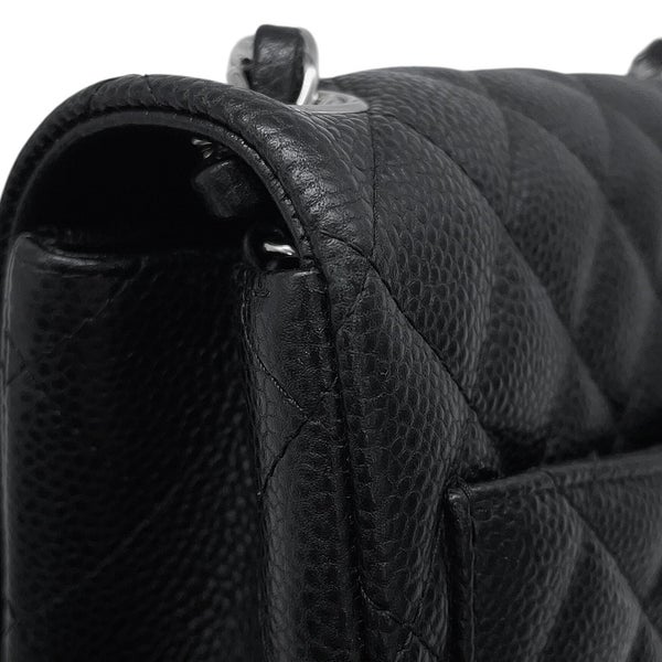 シャネル チェーンショルダーバッグ ミニ クラシック マトラッセ ココマーク キャビアスキン A35200 CHANEL バッグ ミニマト 黒