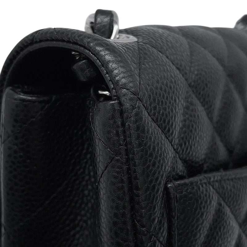 シャネル チェーンショルダーバッグ ミニ クラシック マトラッセ ココマーク キャビアスキン A35200 CHANEL バッグ ミニマト 黒