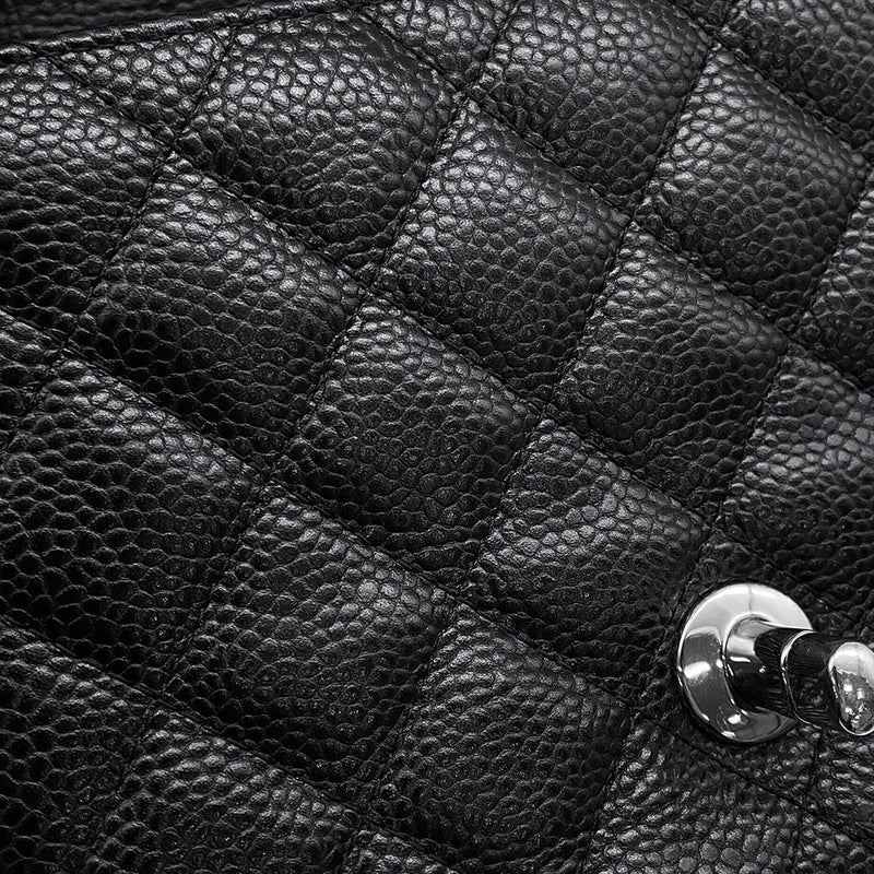 シャネル チェーンショルダーバッグ ミニ クラシック マトラッセ ココマーク キャビアスキン A35200 CHANEL バッグ ミニマト 黒