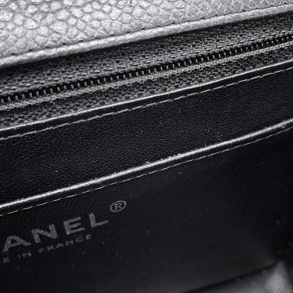 シャネル チェーンショルダーバッグ ミニ クラシック マトラッセ ココマーク キャビアスキン A35200 CHANEL バッグ ミニマト 黒