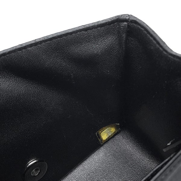 シャネル チェーンショルダーバッグ ミニ クラシック マトラッセ ココマーク キャビアスキン A35200 CHANEL バッグ ミニマト 黒