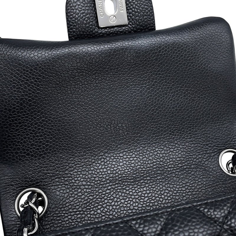 シャネル チェーンショルダーバッグ ミニ クラシック マトラッセ ココマーク キャビアスキン A35200 CHANEL バッグ ミニマト 黒