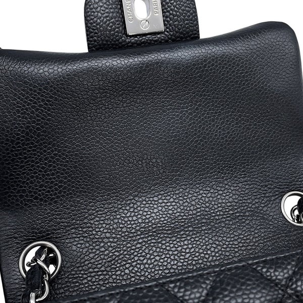 シャネル チェーンショルダーバッグ ミニ クラシック マトラッセ ココマーク キャビアスキン A35200 CHANEL バッグ ミニマト 黒