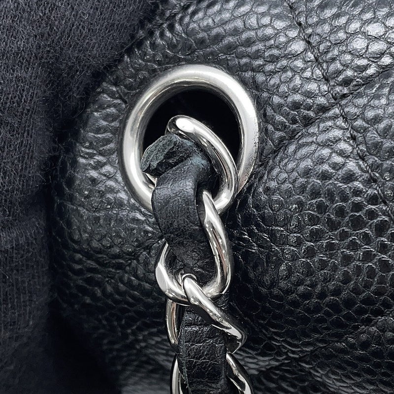 シャネル チェーンショルダーバッグ ミニ クラシック マトラッセ ココマーク キャビアスキン A35200 CHANEL バッグ ミニマト 黒