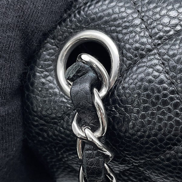 シャネル チェーンショルダーバッグ ミニ クラシック マトラッセ ココマーク キャビアスキン A35200 CHANEL バッグ ミニマト 黒