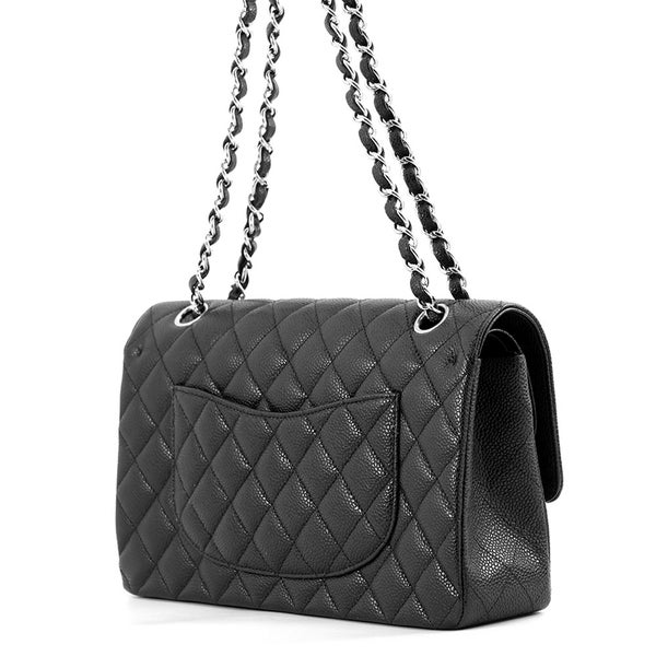 シャネル チェーンショルダーバッグ マトラッセ25 ココマーク キャビアスキン ダブルチェーン A01112 CHANEL 黒