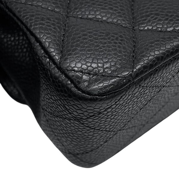 シャネル チェーンショルダーバッグ マトラッセ25 ココマーク キャビアスキン ダブルチェーン A01112 CHANEL 黒