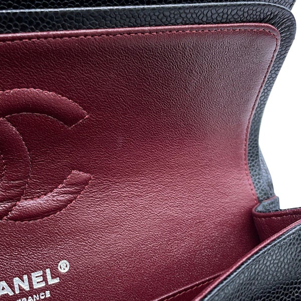 シャネル チェーンショルダーバッグ マトラッセ25 ココマーク キャビアスキン ダブルチェーン A01112 CHANEL 黒