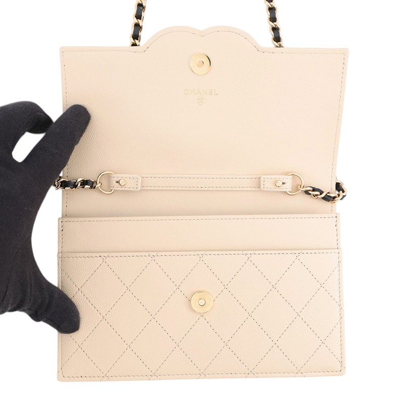 シャネル チェーンウォレット ココマーク キャビアスキン AP5455 CHANEL 財布