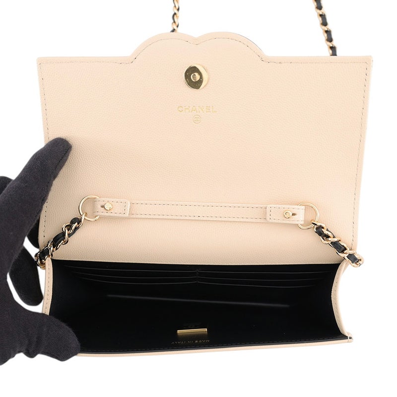 シャネル チェーンウォレット ココマーク キャビアスキン AP5455 CHANEL 財布