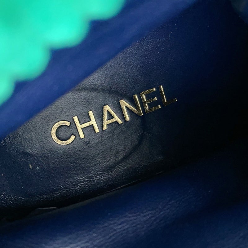 シャネル ショートブーツ ココマーク レースアップ コンバットブーツ スエード レディースサイズ37 1/2C G36536 CHANEL 靴