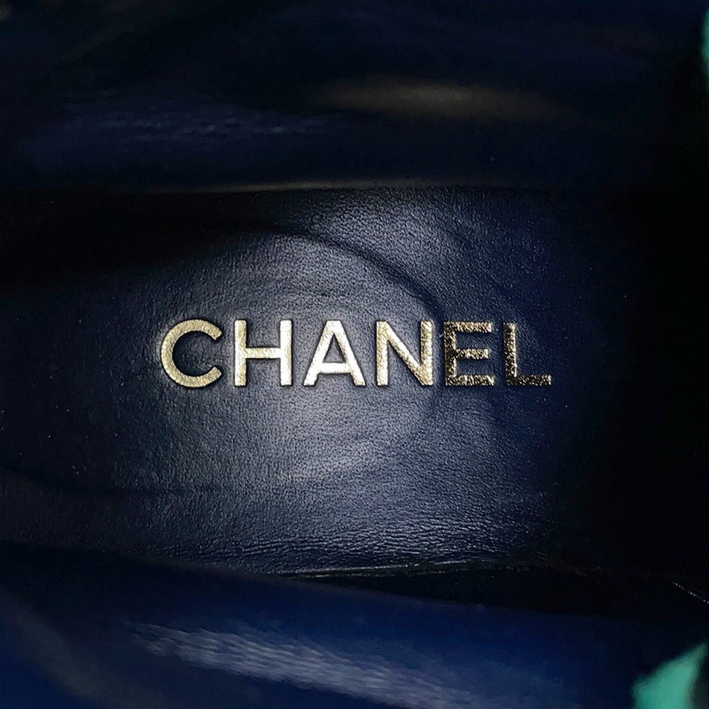 シャネル ショートブーツ ココマーク レースアップ コンバットブーツ スエード レディースサイズ37 1/2C G36536 CHANEL 靴