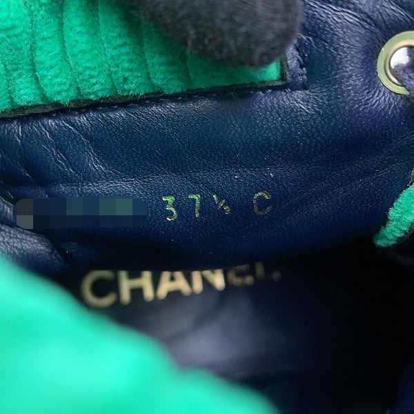 シャネル ショートブーツ ココマーク レースアップ コンバットブーツ スエード レディースサイズ37 1/2C G36536 CHANEL 靴