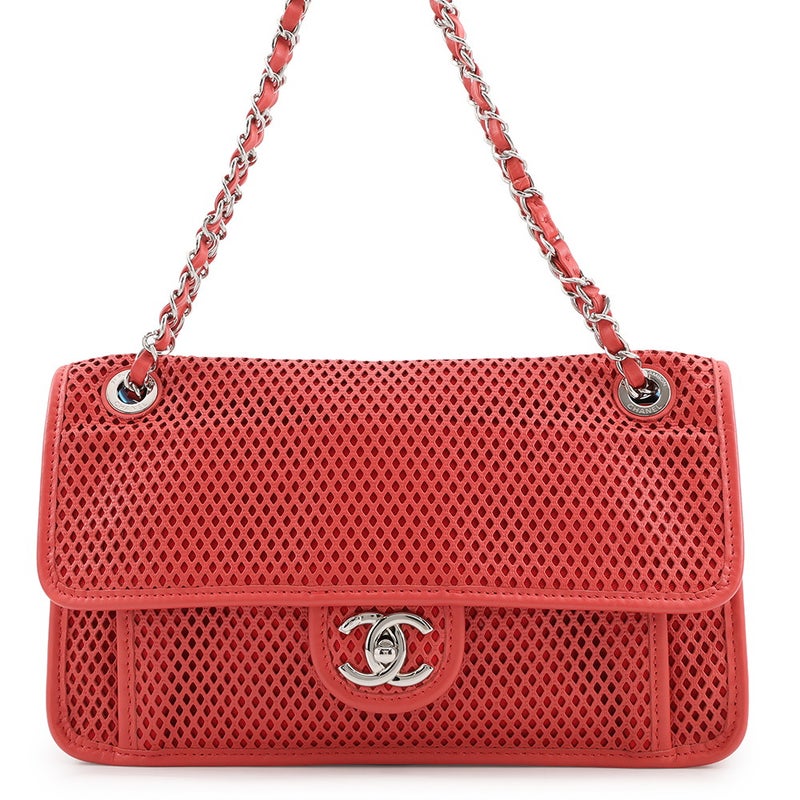 シャネル チェーンショルダーバッグ フレンチリビエラ パンチングレザー A67652 CHANEL