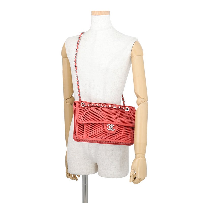 シャネル チェーンショルダーバッグ フレンチリビエラ パンチングレザー A67652 CHANEL