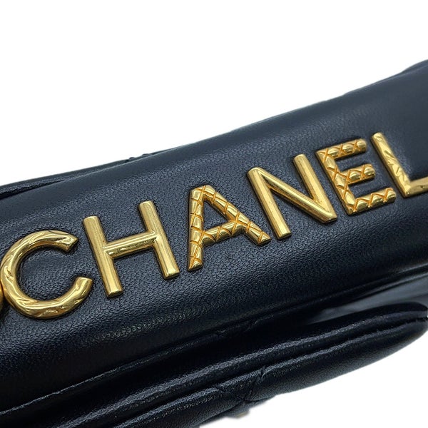 シャネル チェーンショルダーバッグ マトラッセ ココマーク ラムスキン AS2734 CHANEL 黒