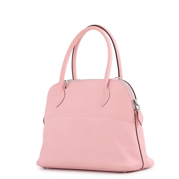 エルメス ハンドバッグ ボリード27 ローズサクラ/シルバー金具 スイフト X刻印 ２wayショルダー