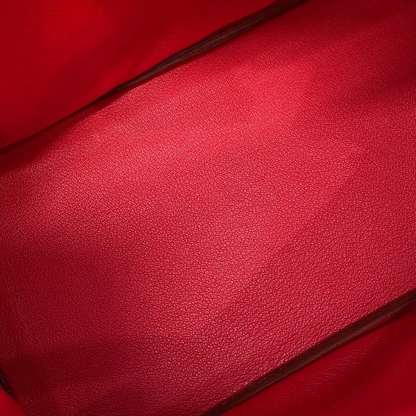 エルメス バーキン30 ルージュヴィフ/ゴールド金具 オーストリッチ □B刻印 HERMES Birkin ハンドバッグ