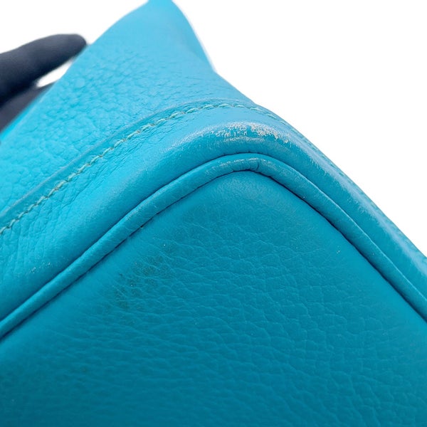 エルメス トートバッグ ガーデンパーティPM ターコイズ/シルバー金具 ネゴンダ □R刻印