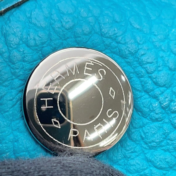 エルメス トートバッグ ガーデンパーティPM ターコイズ/シルバー金具 ネゴンダ □R刻印