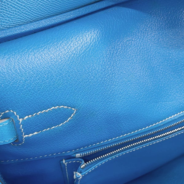 エルメス バーキン35 キャンディ セレステ/ミコノス/シルバー金具 エプソン □N刻印 HERMES Birkin ハンドバッグ