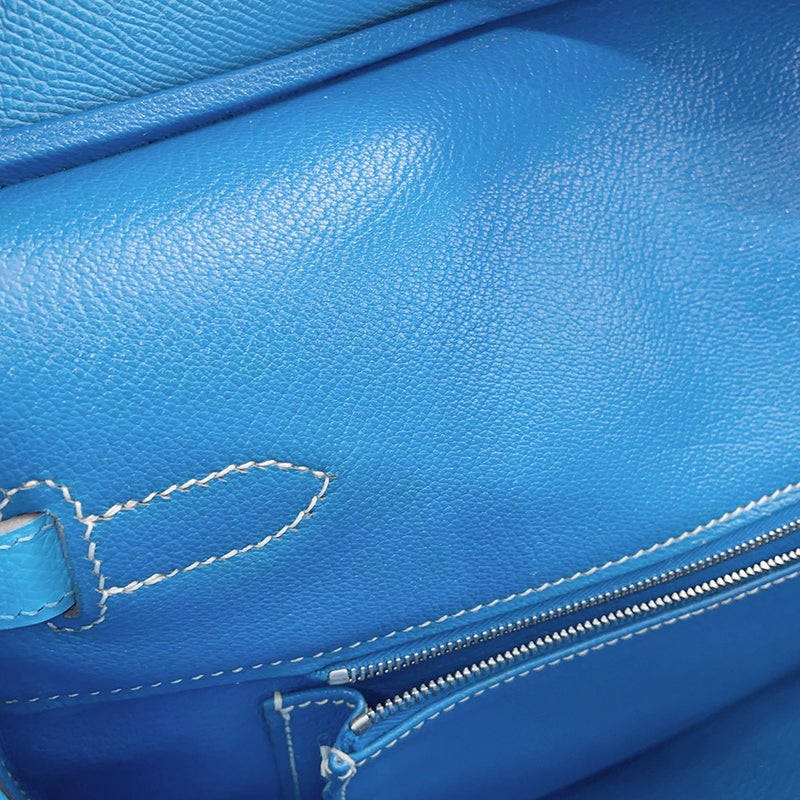 エルメス バーキン35 キャンディ セレステ/ミコノス/シルバー金具 エプソン □N刻印 HERMES Birkin ハンドバッグ