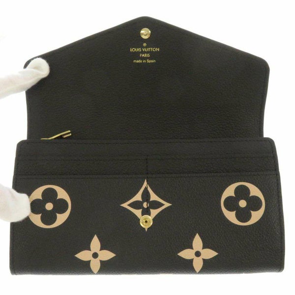 ルイヴィトン 長財布 モノグラム・アンプラント ポルトフォイユ・サラ M80496 黒