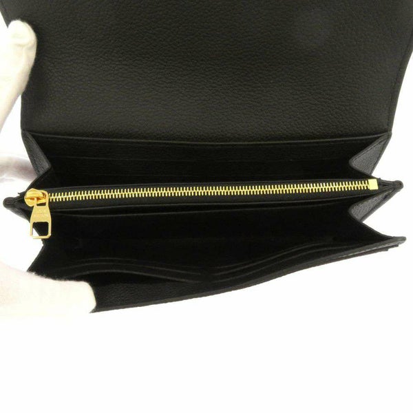 ルイヴィトン 長財布 モノグラム・アンプラント ポルトフォイユ・サラ M80496 黒