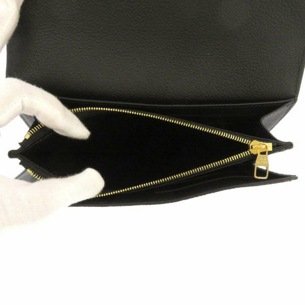 ルイヴィトン 長財布 モノグラム・アンプラント ポルトフォイユ・サラ M80496 黒