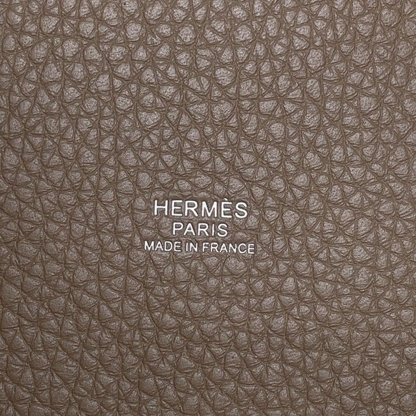 エルメス ハンドバッグ ピコタンロックPM エトゥープ/シルバー金具 トリヨンクレマンス W刻印