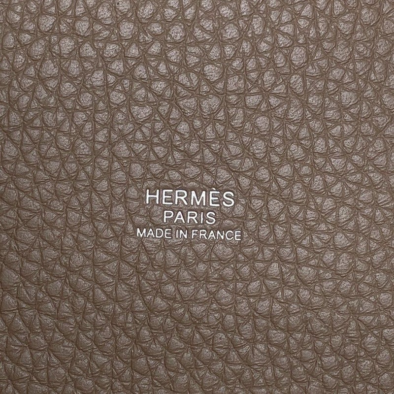 エルメス ハンドバッグ ピコタンロックPM エトゥープ/シルバー金具 トリヨンクレマンス W刻印