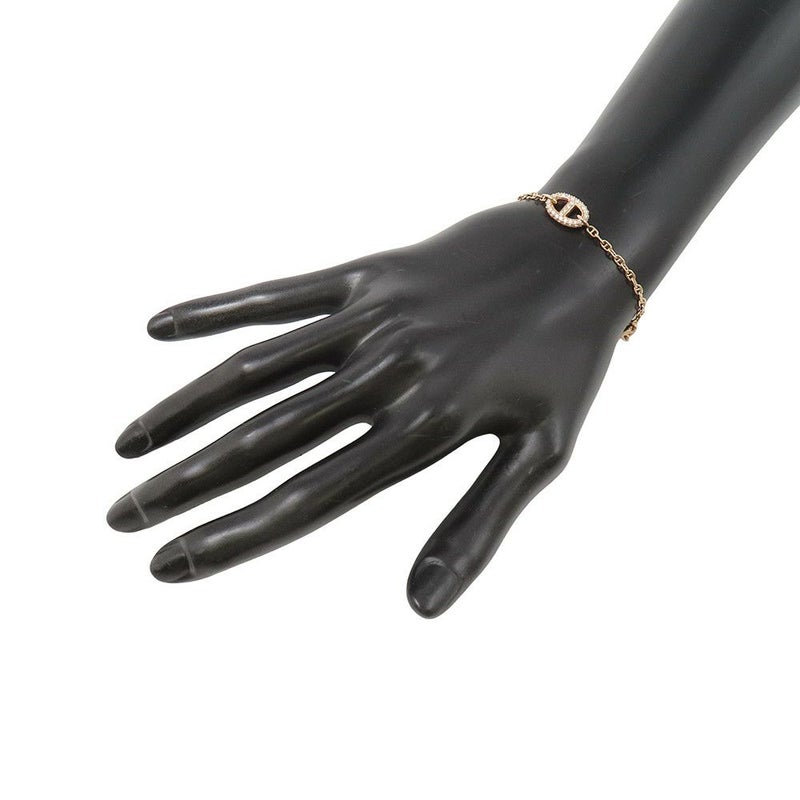 エルメス ブレスレット シェーヌダンクル ファランドール ダイヤモンド K18PGピンクゴールド サイズSH HERMES ジュエリー