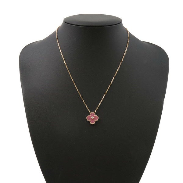 ヴァンクリーフ&アーペル ネックレス ヴィンテージ アルハンブラ ロードナイト ダイヤ 1P K18PG VCARP7TD00 2021年ホリデー限定