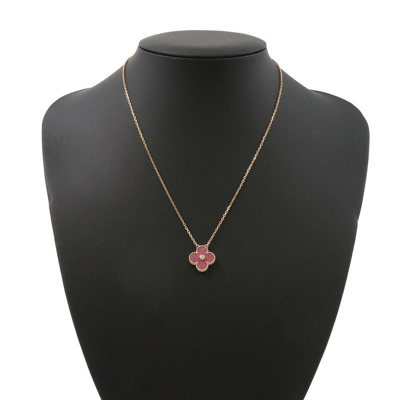 ヴァンクリーフ&アーペル ネックレス ヴィンテージ アルハンブラ ロードナイト ダイヤ 1P K18PG VCARP7TD00 2021年ホリデー限定