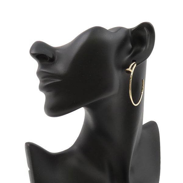 カルティエ ピアス ジュスト アン クル フープ イヤリング ラージモデル ダイヤモンド 28P 計0.17ct K18YG B8301225 フープピアス
